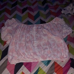 Off the shoulder crop top